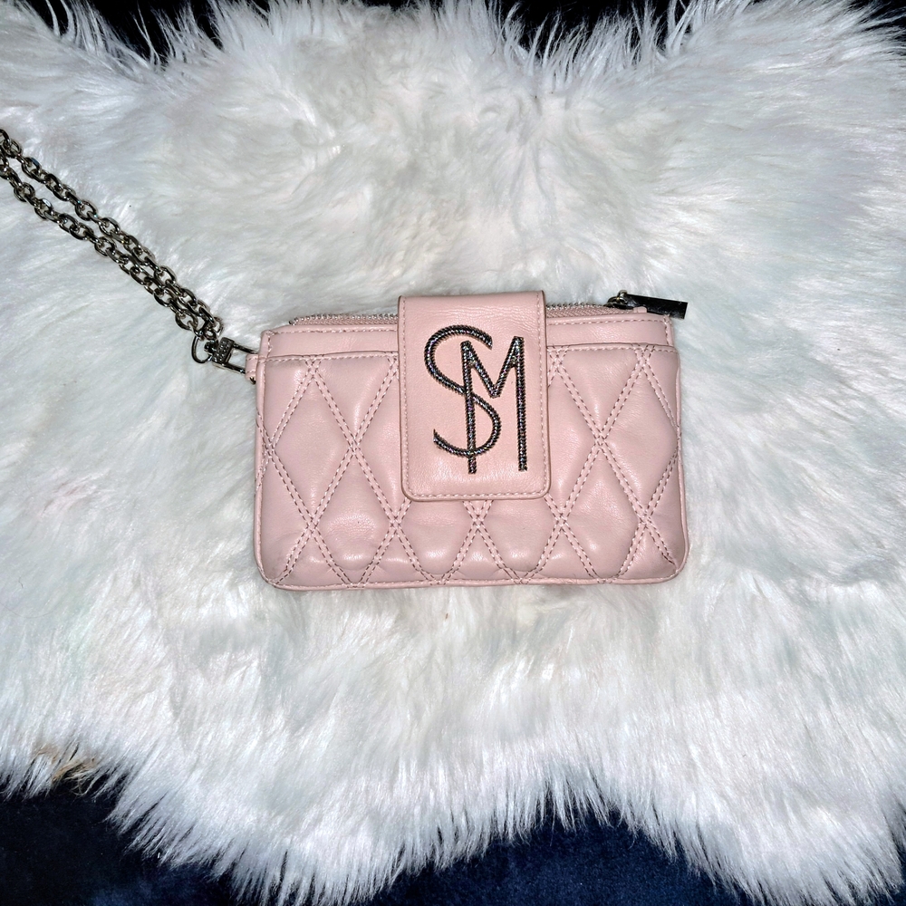 Steve Madden Blush Quilted Wristlet